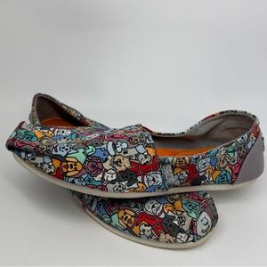 Bobs For Dogs By Skechers Multicolor Women's Memory Foam Slip On Flats Size 8
